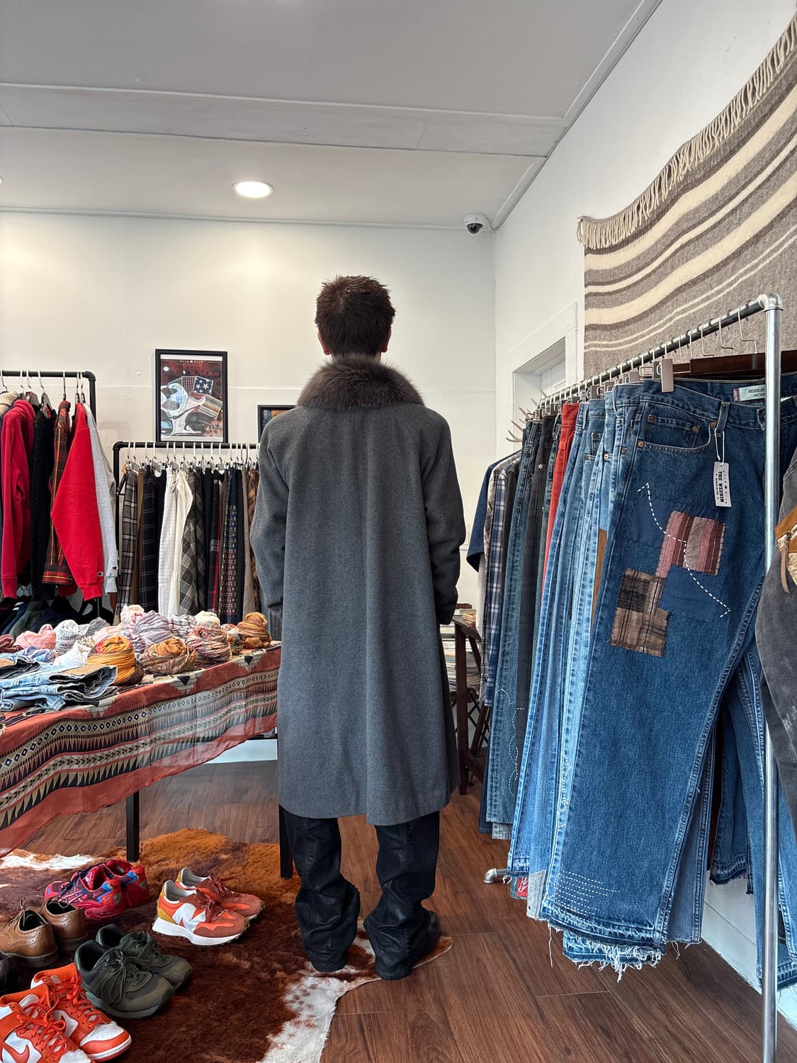 Japanese Vintage 캐시미어 혼방 울 코트 상품이미지5