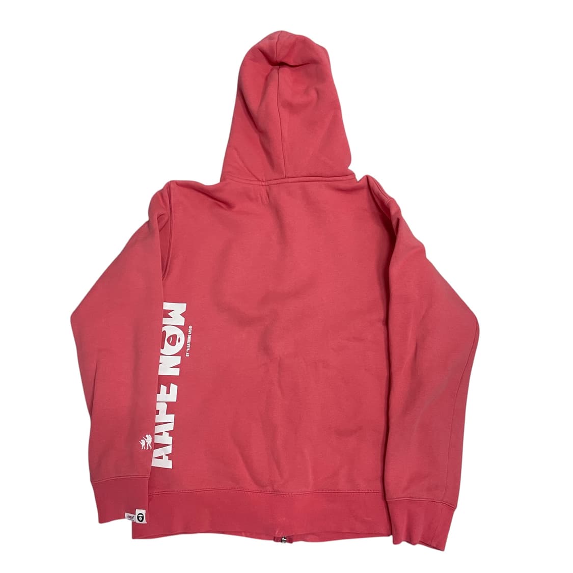 XL) 베이프 에이프 핑크 로고 프린팅 후드 집업 상품이미지3