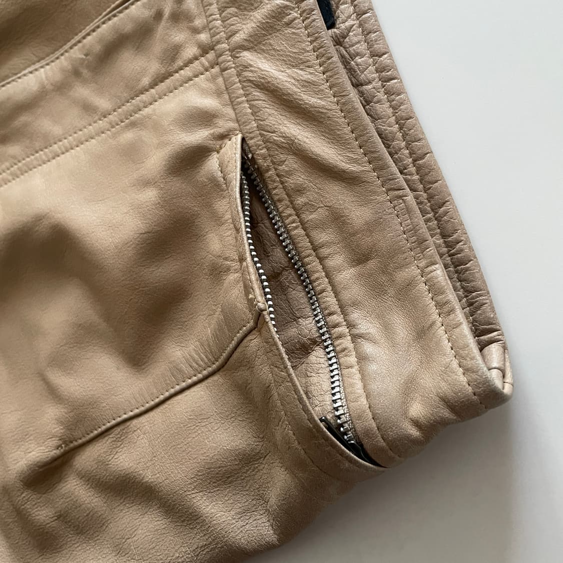 Zucca Real Leather Skirt 상품이미지3