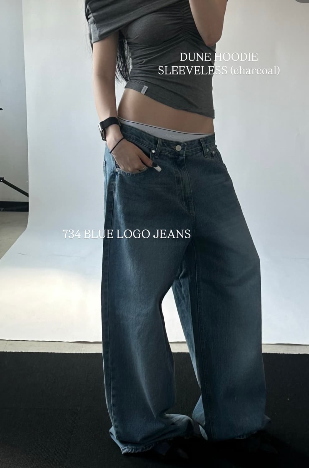 킴서울 킴스 734 BLUE LOGO JEANS M 상품이미지1