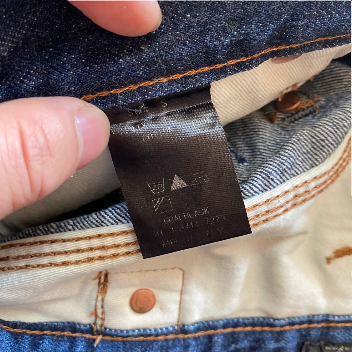 (S)COAL BLACK 신치백 셀비지 데님청바지 상품이미지8