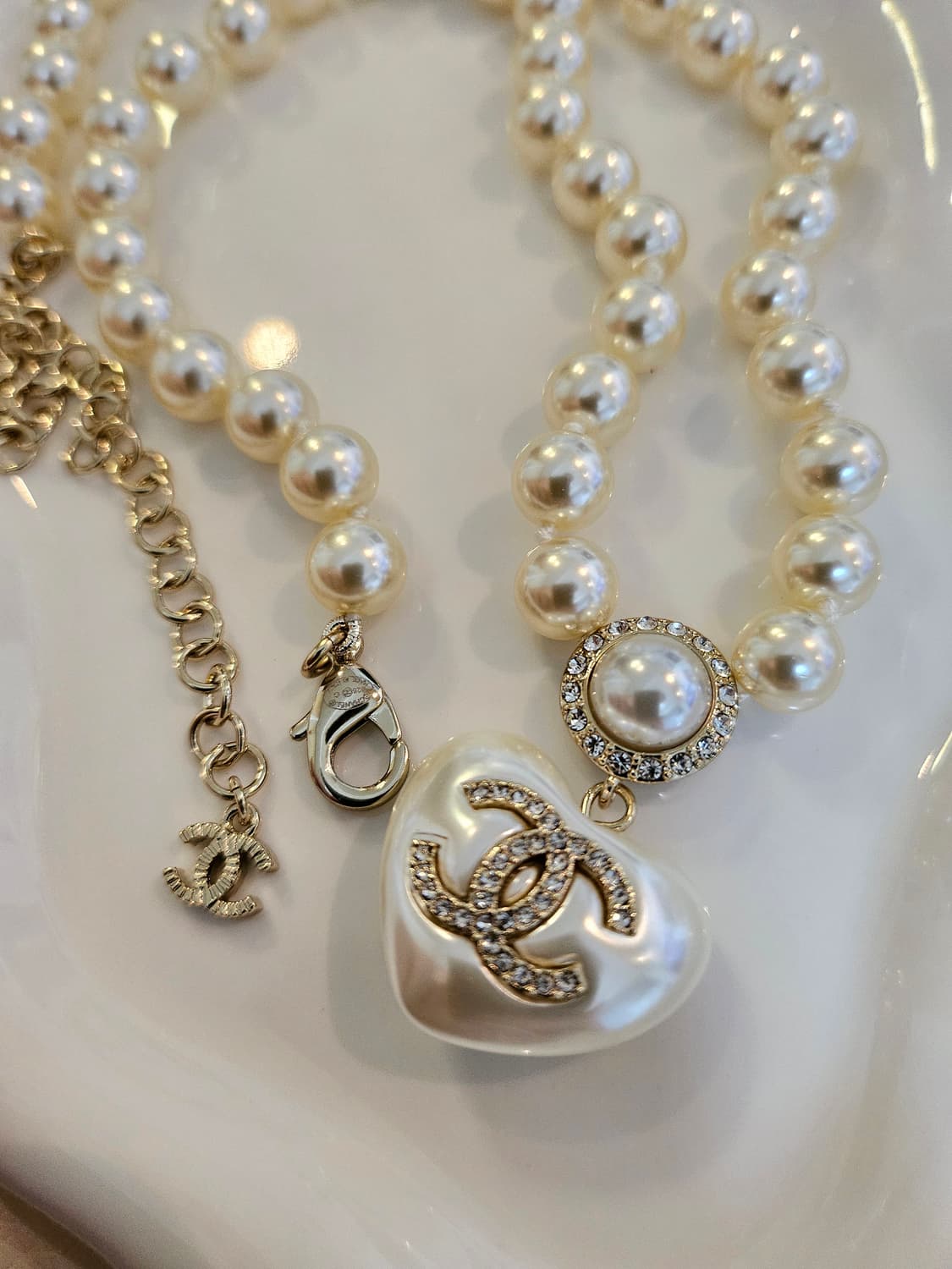 샤넬 하트통통 스왈진주 목걸이 업사이클링 상품이미지5