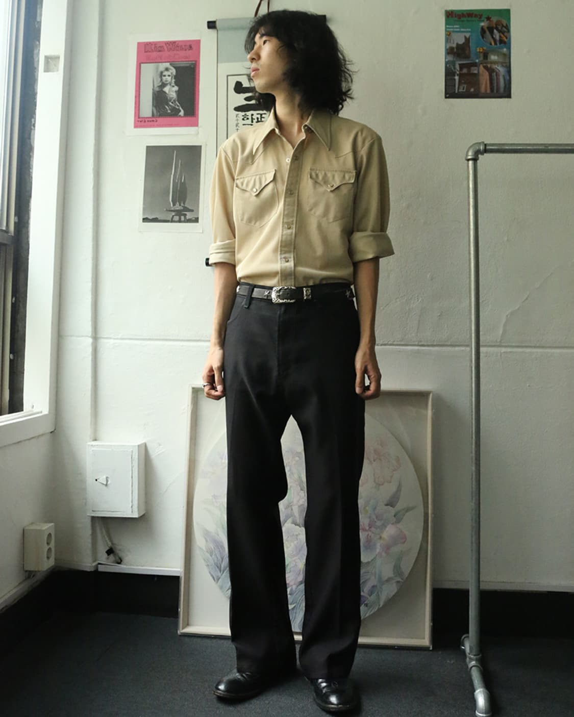 70s H BAR C 폴리 웨스턴 셔츠 상품이미지2