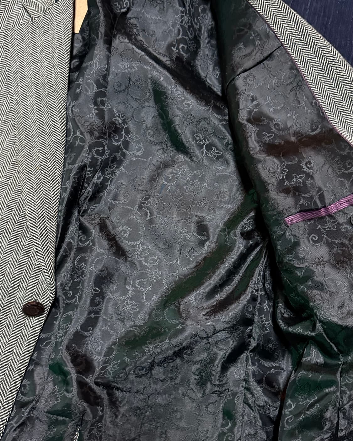 지오투 헤링본 트위드 울 자켓 105 상품이미지4