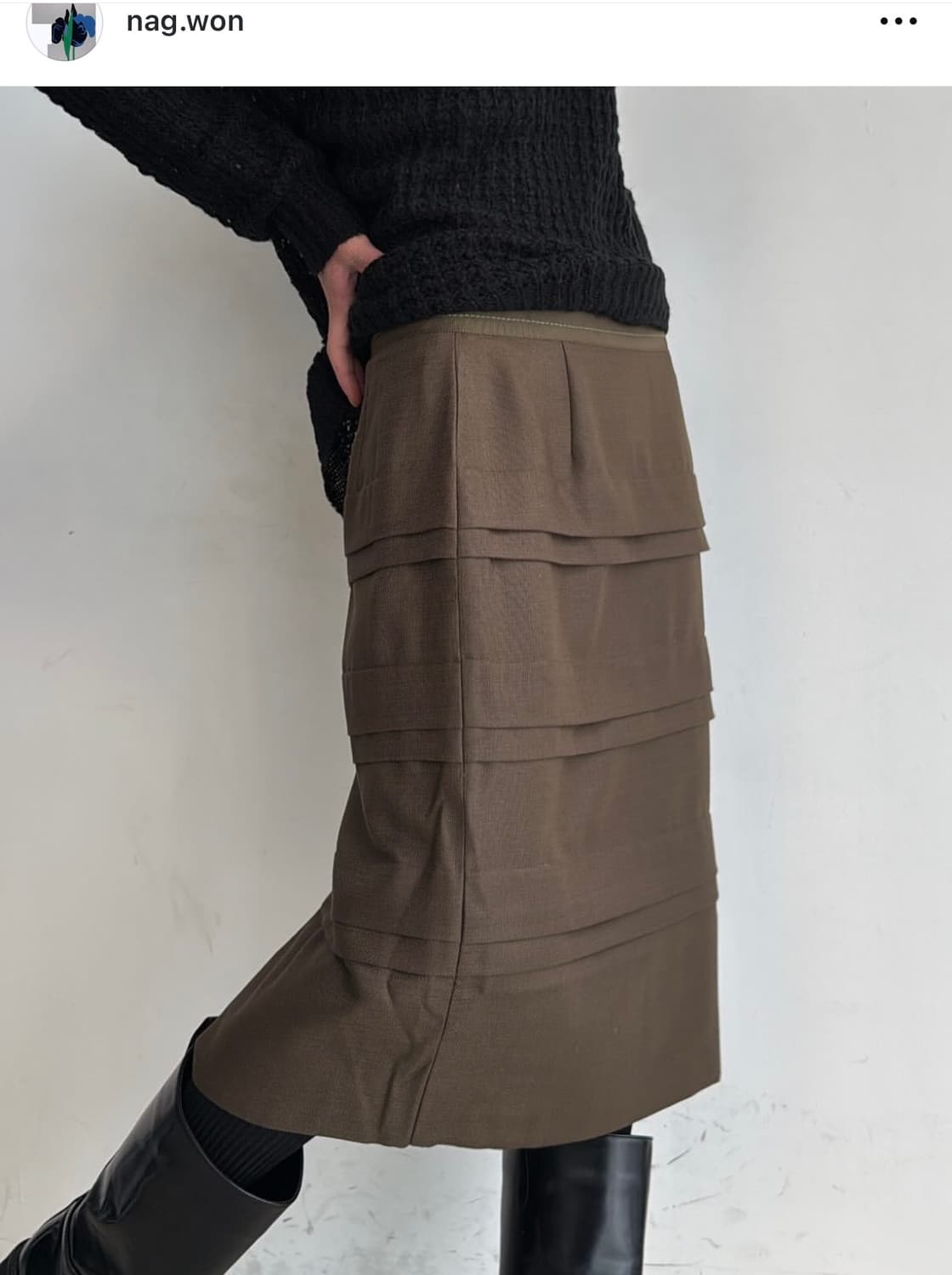 일본 빈티지 미디 스커트 상품이미지3