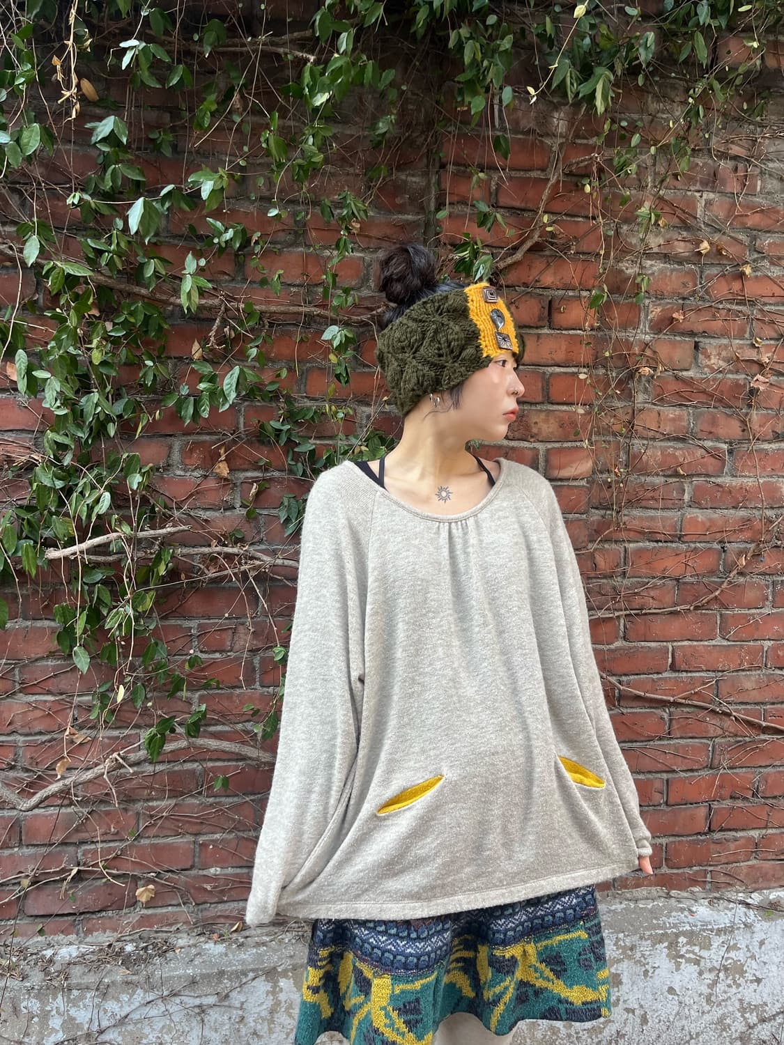 오트밀 데일리 니트 상품이미지2