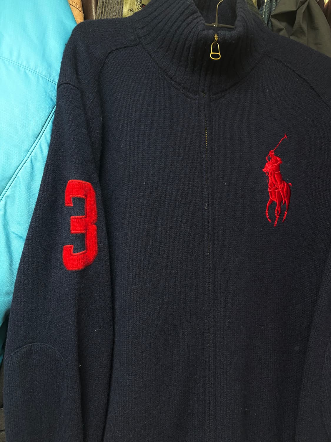 폴로 랄프로렌 25FW 빅포니 풀집업 니트 가디건 상품이미지3