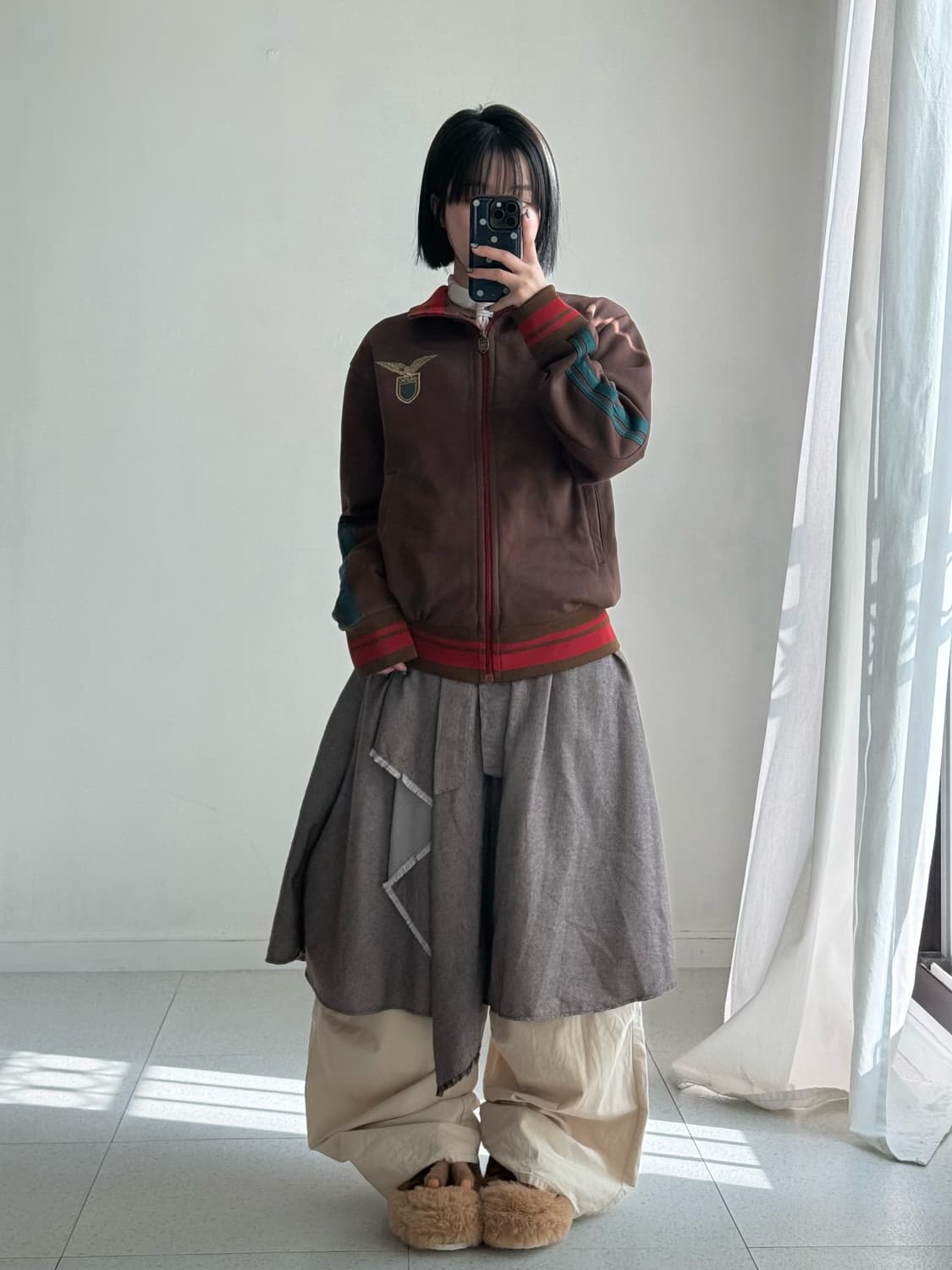 빈티지 브라운 리본 스커트 상품이미지5