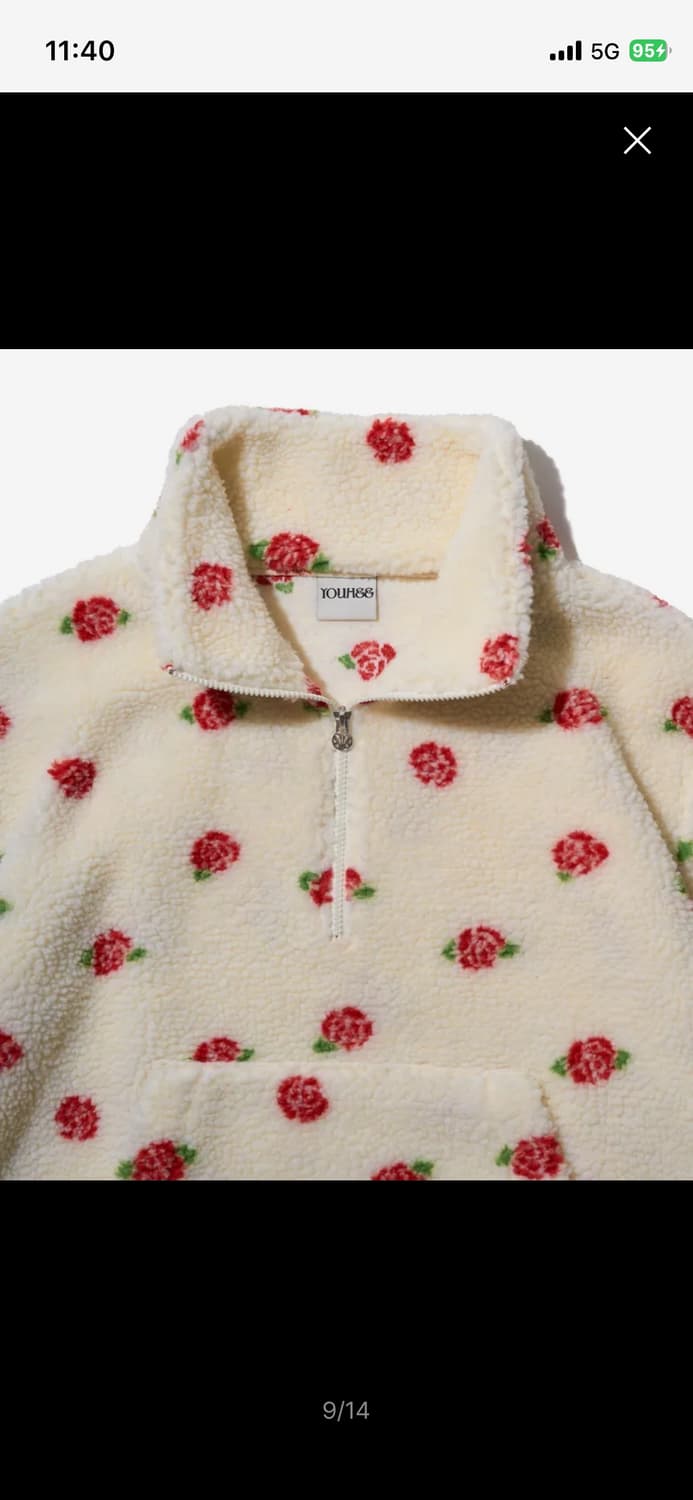 유희 ROSE PATTERN FLEECE  셋업 상품이미지7