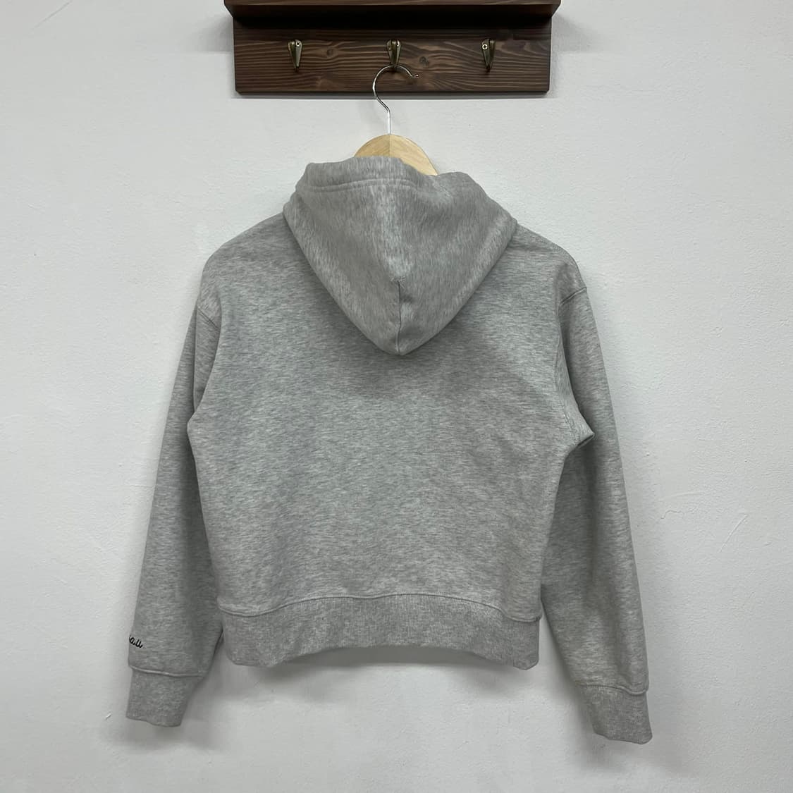 후아유 y2k 러블리힙 백 멜란지 크롭 후드집업(S) 상품이미지5