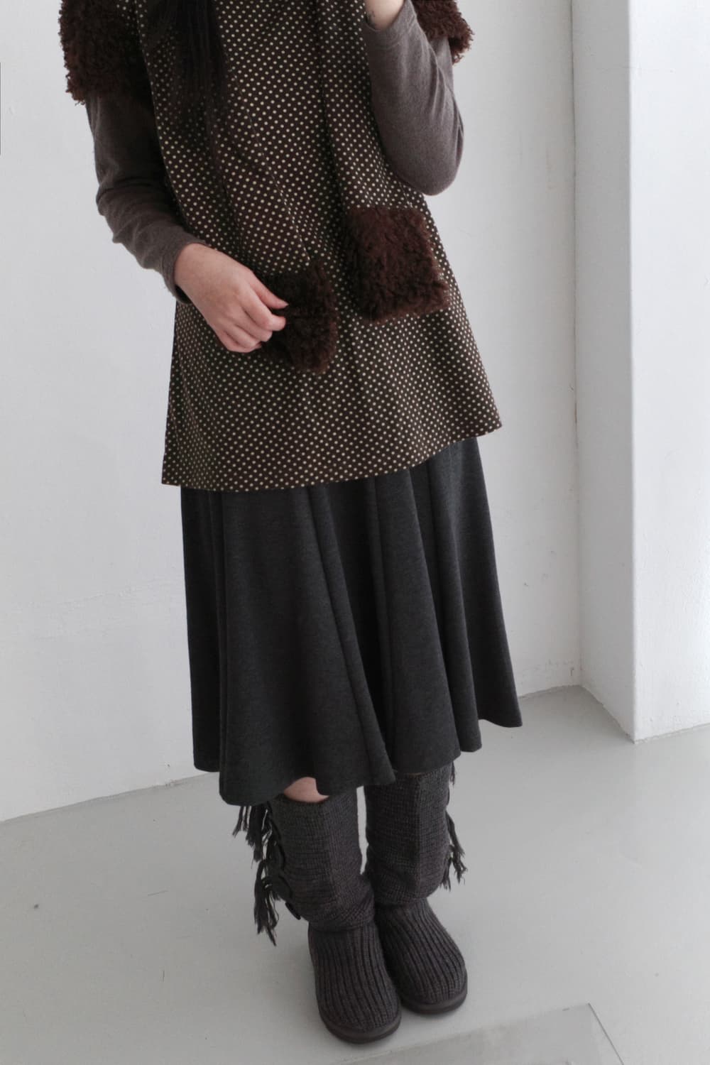 dot layerd long sleeve + dot muffler 상품이미지8