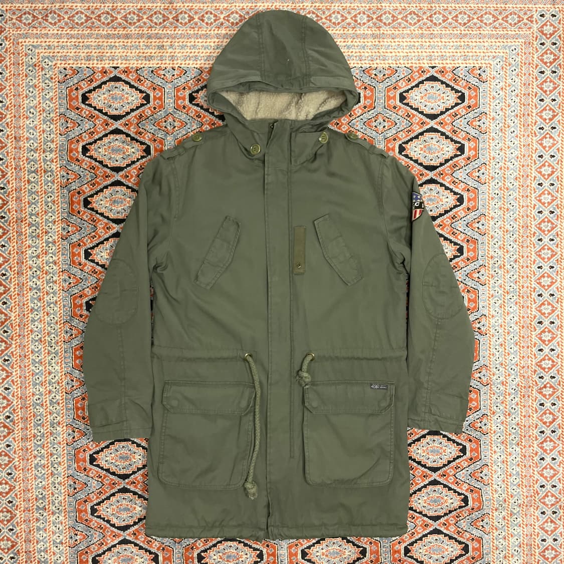 타미힐피거데님 카키 롱 야상점퍼 여성S 상품이미지1