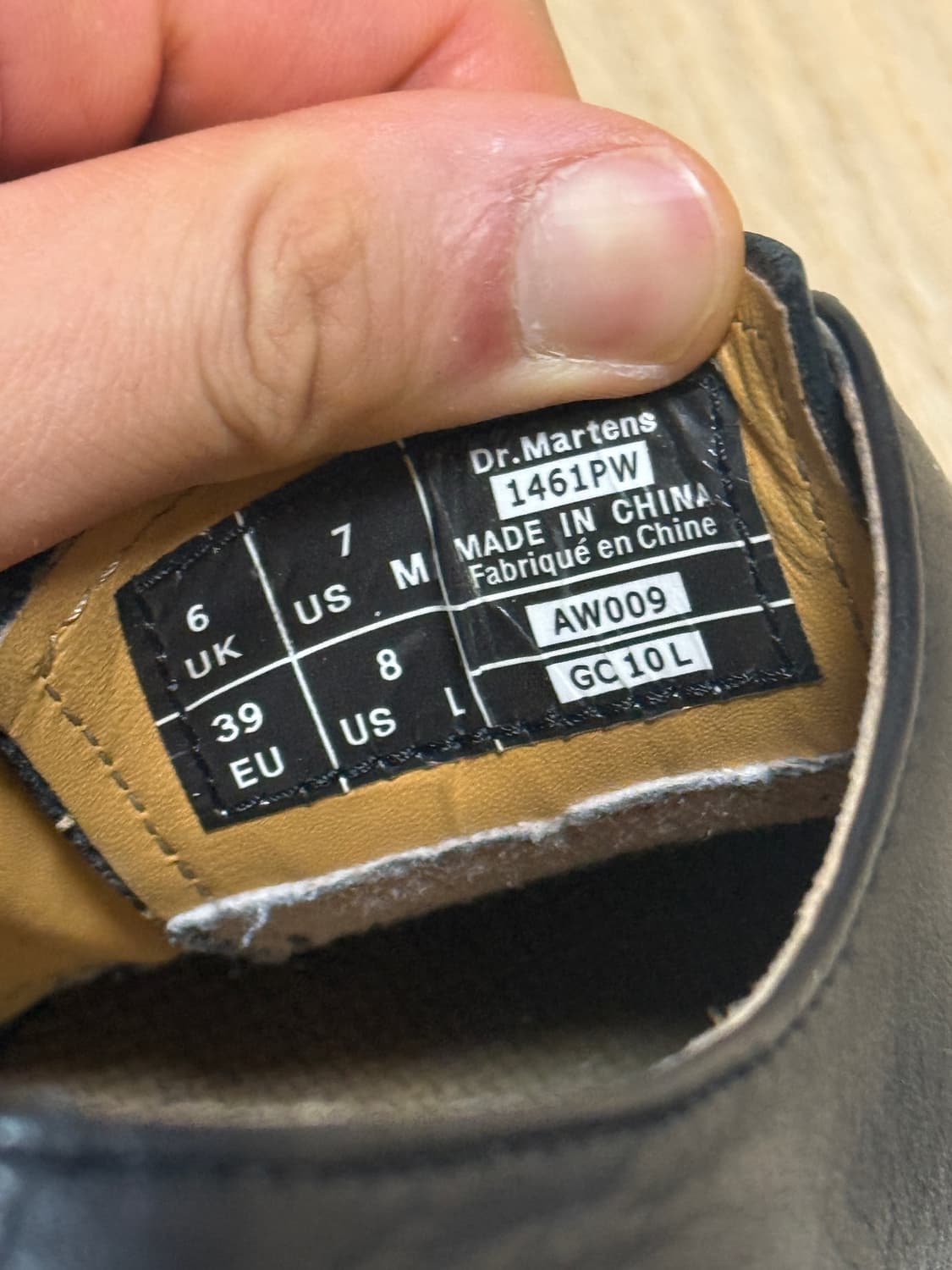 uk6,250) 109,000원 닥터마틴 1461 나파 3홀 블랙 더비 상품이미지7