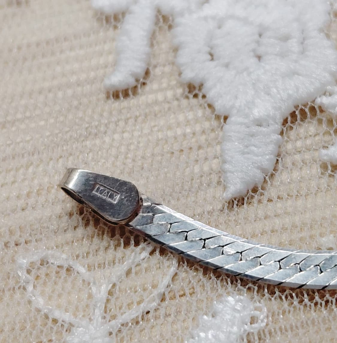vintage)빈티지 이태리 실버925 헤링본 팔찌/은팔찌/뱀줄팔찌 상품이미지9