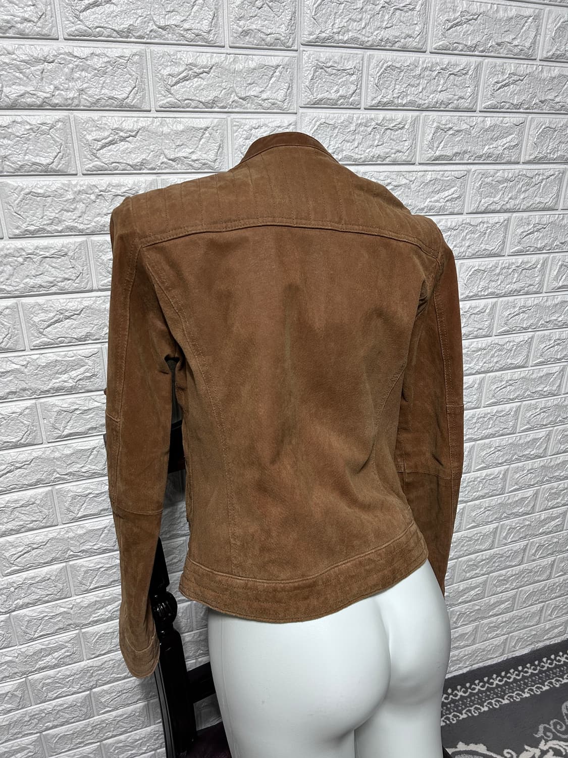 BATA 사선 브라운 스웨이드 자켓 상품이미지8