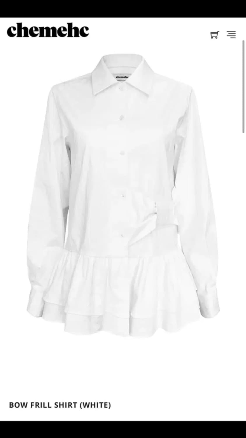 체메씨 리본 보우 프릴 셔츠 상품이미지1