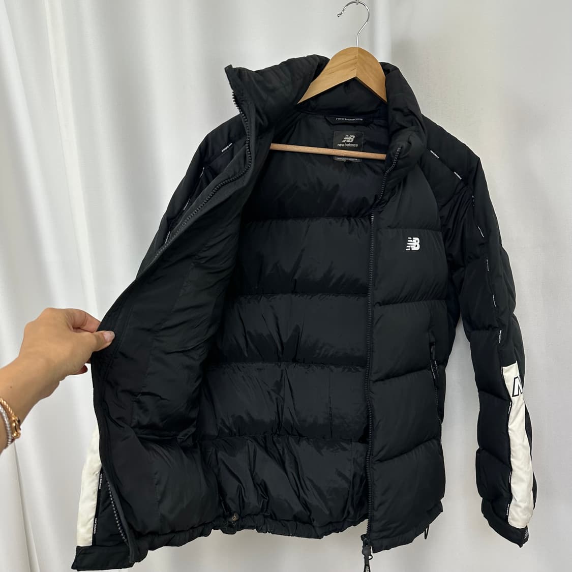   뉴발란스 공용 패딩 자켓 거위털 검정 95 M  EIW 상품이미지10