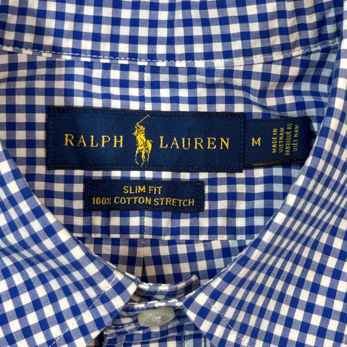 M) 폴로 랄프로렌 클래식 블루 체크 포플린 셔츠 상품이미지6