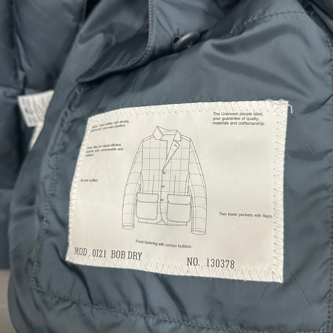 언노운 패디드 자켓 상품이미지4