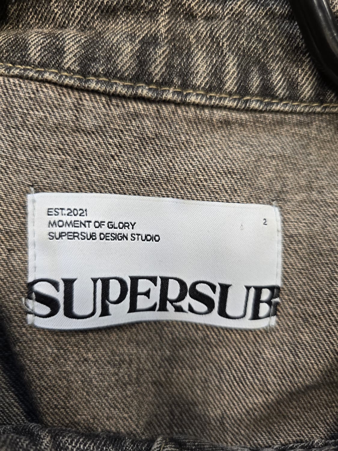 슈퍼서브 공용 워싱 크롭 데님 자켓 청자켓 M(95) 상품이미지9