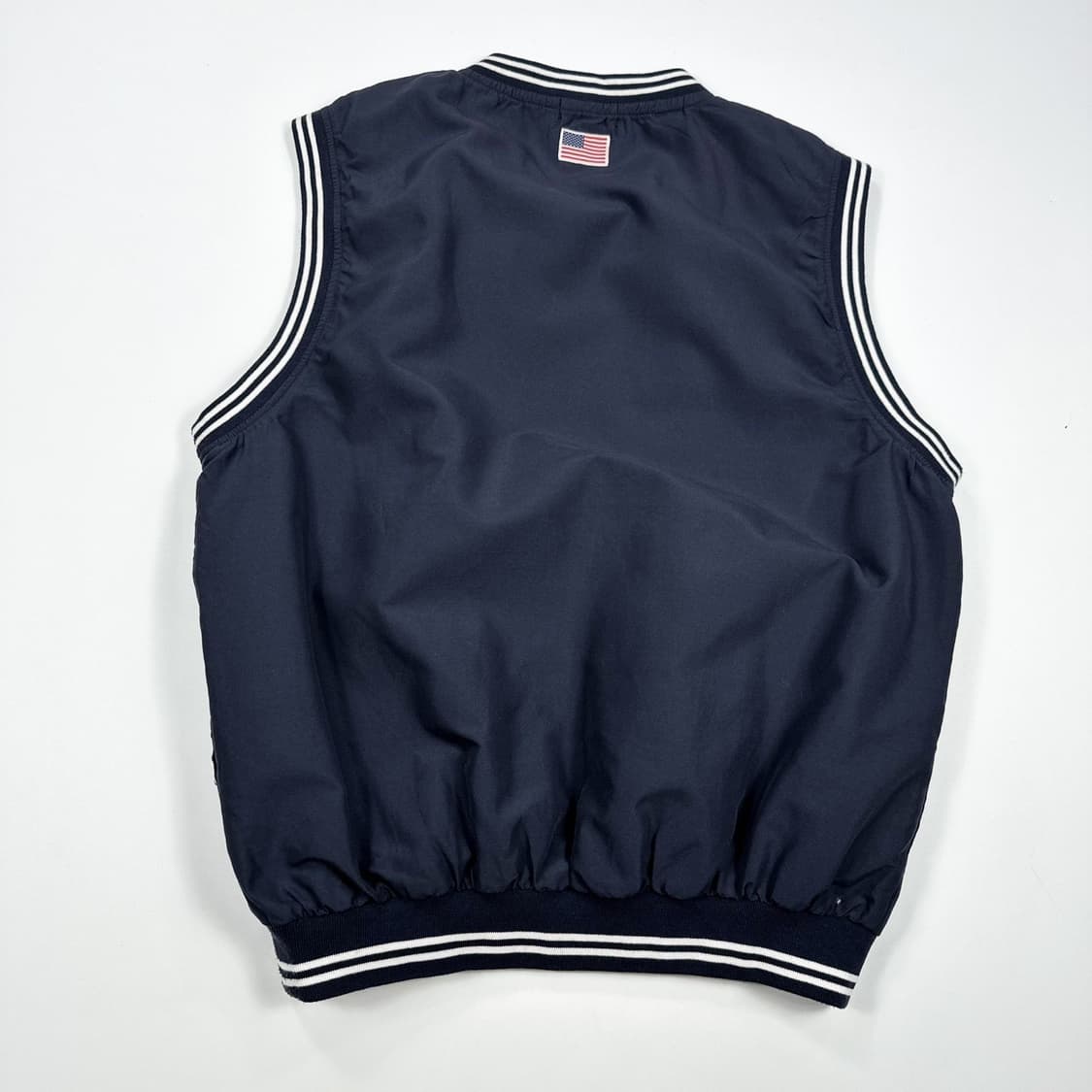 VTG 빈티지 재팬 성조기 네이비 우븐 베스트 조끼 (L) 상품이미지3