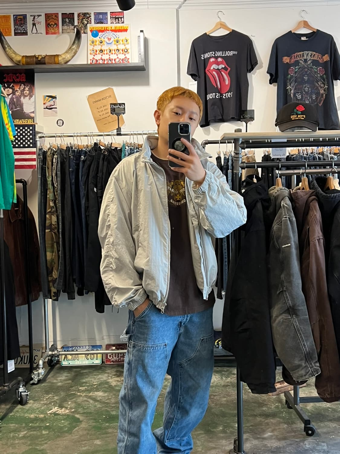 [L] 쿠어 Coor 나일론 윈드브레이커 라이트그레이 상품이미지2