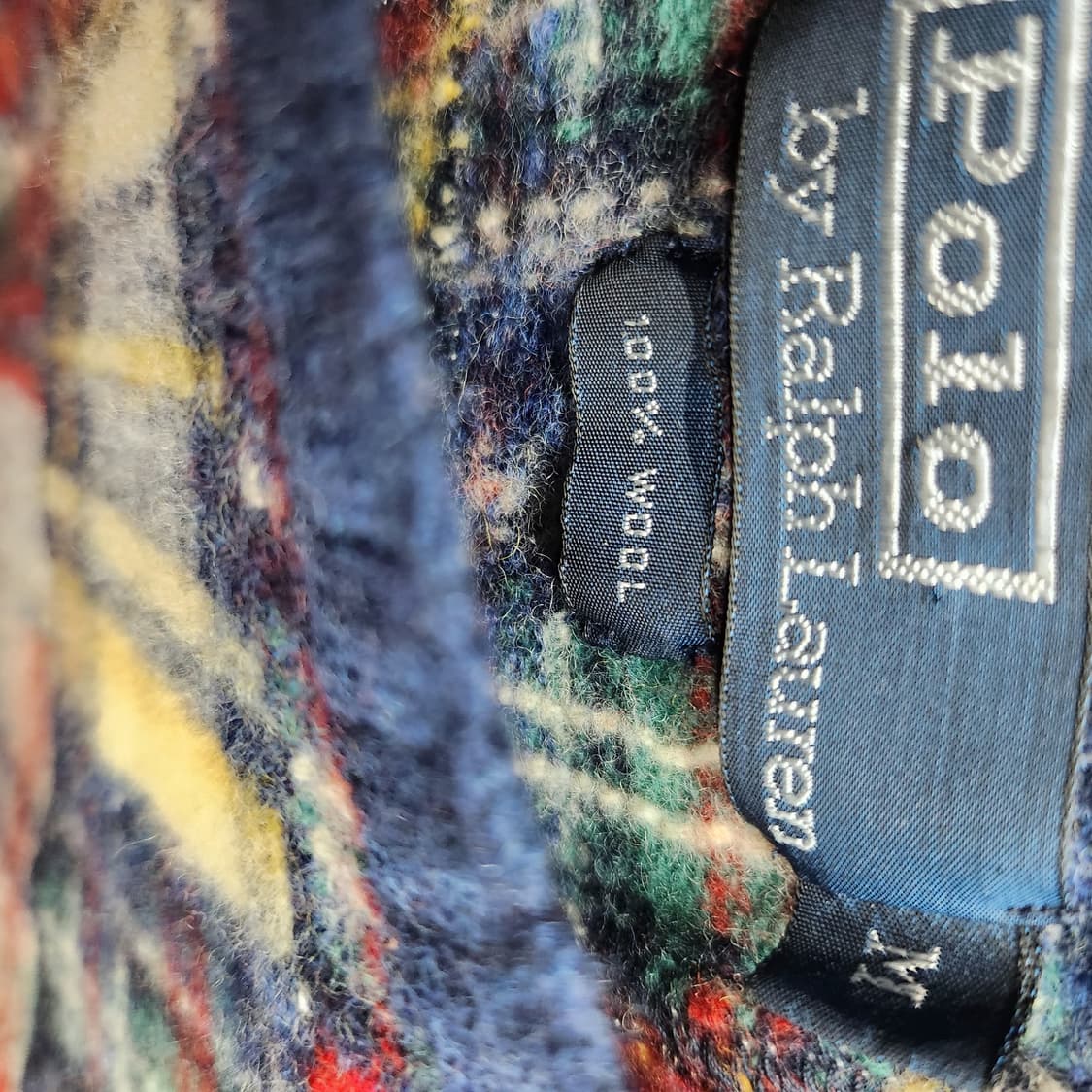 폴로랄프로렌 타탄체크 패치워크 빈티지 니트 M(M) 상품이미지5