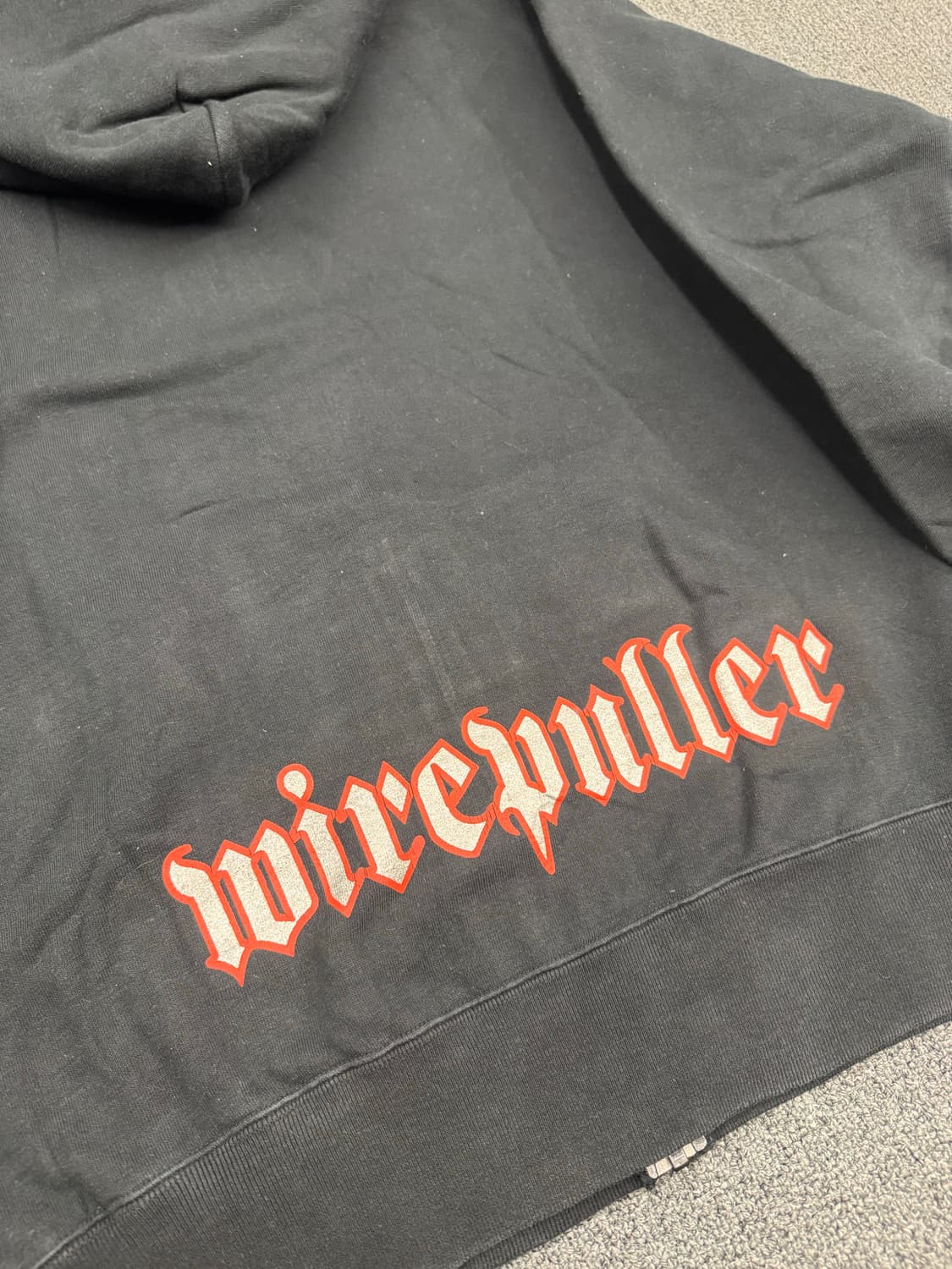 Vintage 레터링 프린팅 후드집업 상품이미지5