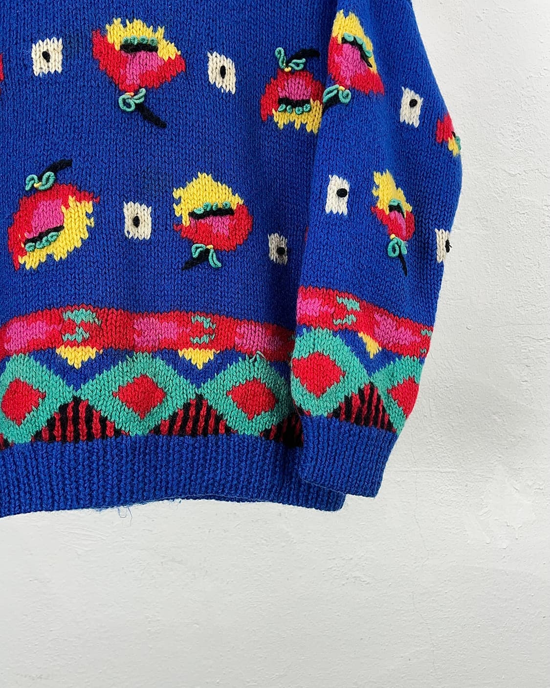 아메리칸 빈티지 주니퍼 플라워 아가일 니트 스웨터 상품이미지5