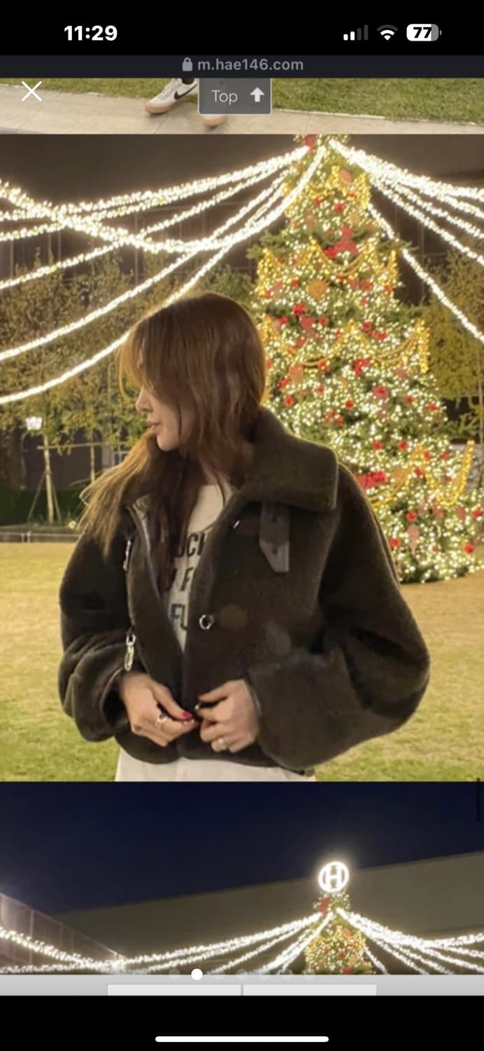 HAE146 윤혜진 테디 숏 코트 브라운 M 상품이미지2