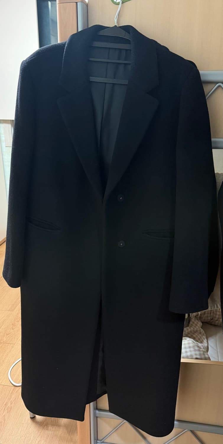 무신사 스탠다드 블랙 롱코트 L 상품이미지1