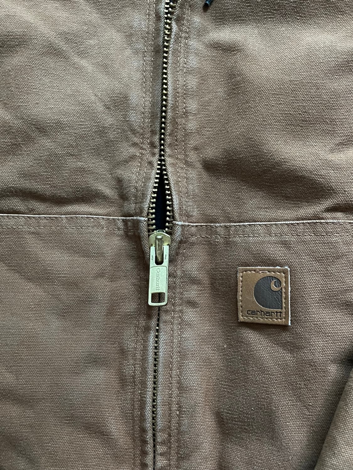 칼하트 j130 BRN 브라운 액티브 자켓 샌드스톤 빈티지  상품이미지5