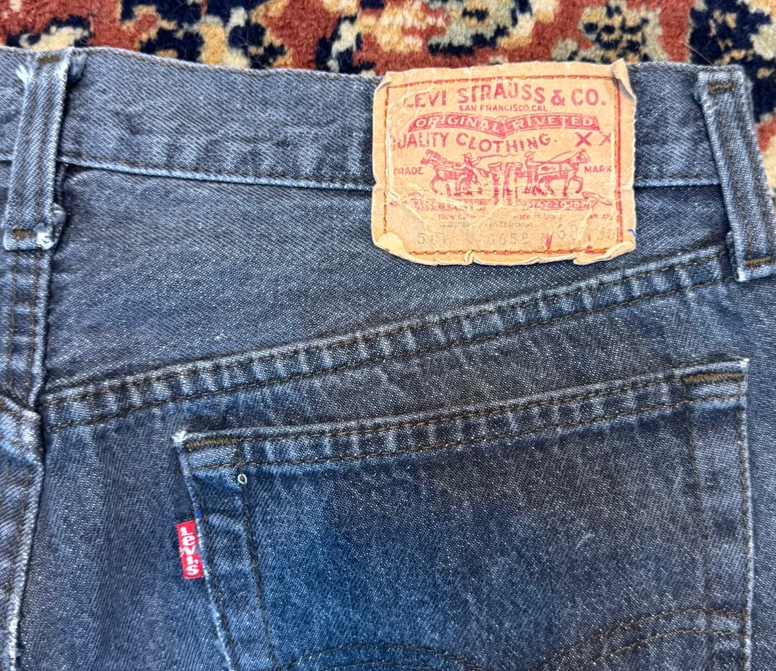 usa 빈티지 리바이스 501 블랙 데님 33(31~32추천) (535) 상품이미지3