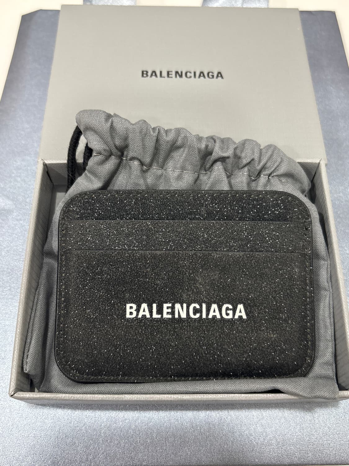 발렌시아가 글리터 카드지갑 블랙 상품이미지1