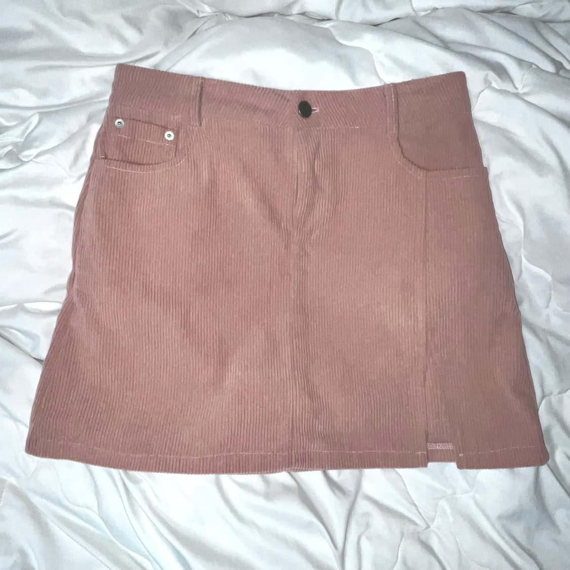 코듀로이 미니 스커트 핑크 상품이미지1