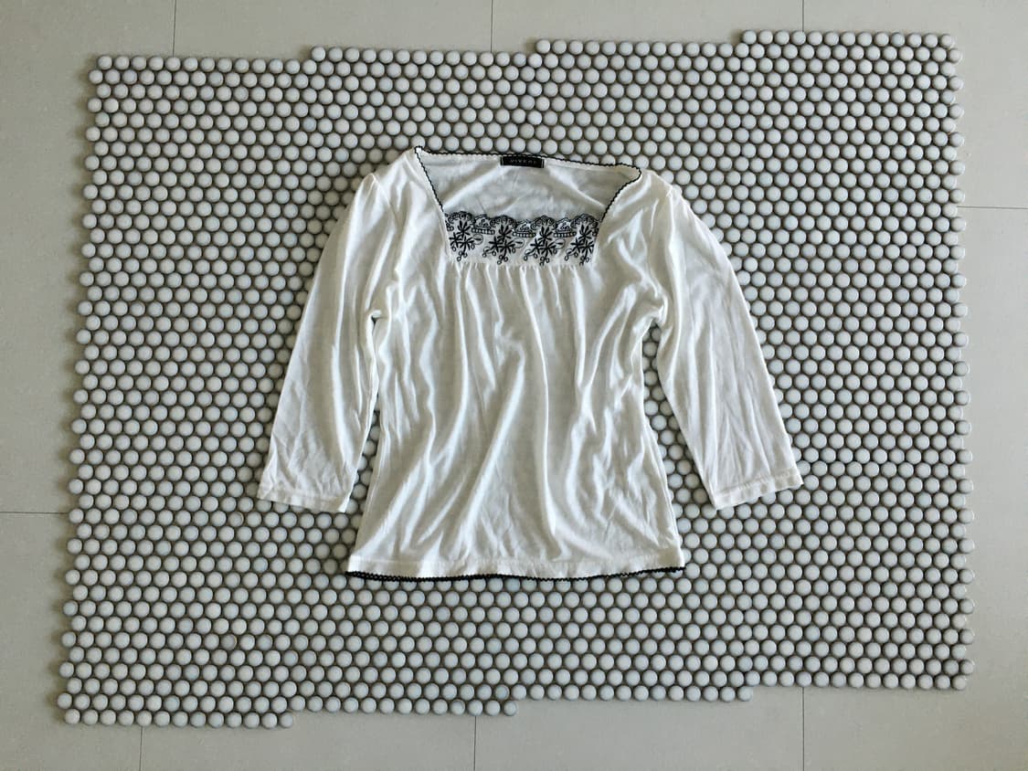 embroidery lace top 상품이미지4