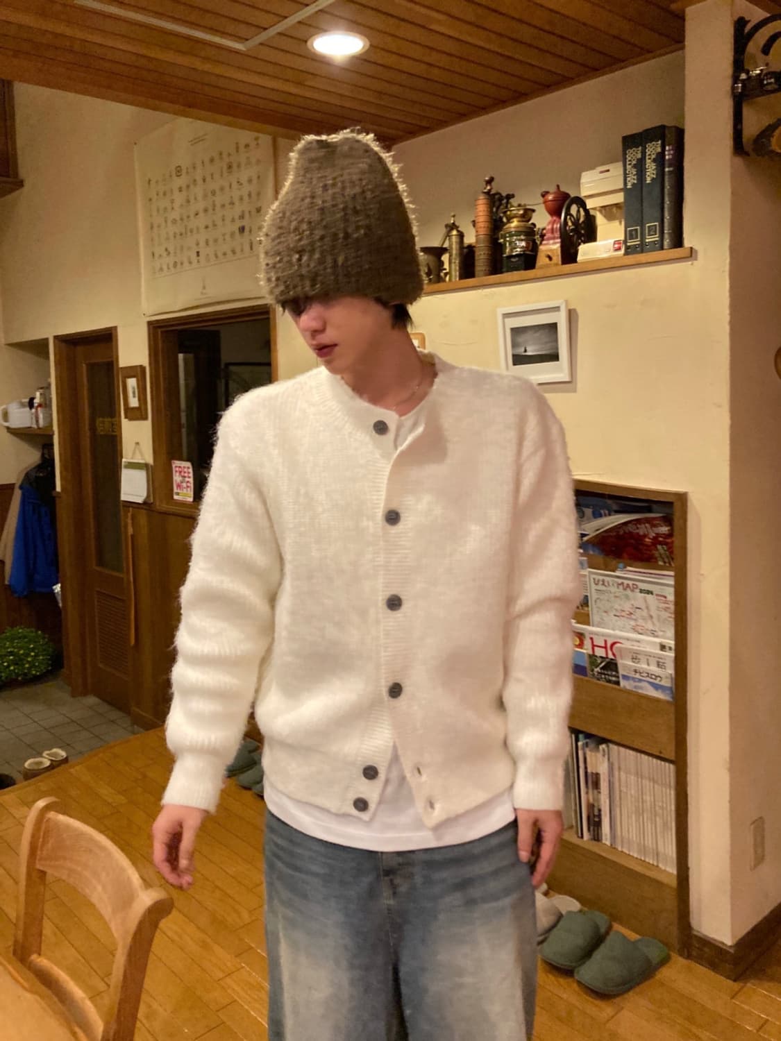 헤비 울 브러쉬 가디건 상품이미지1