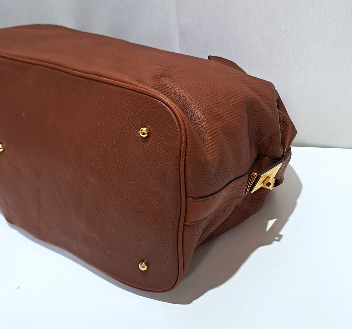 (택포) 한섬 타임옴므 브라운 가죽 보스턴백 B652 상품이미지7