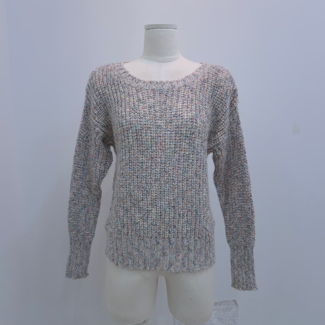 일본제 멀티컬러 울혼방 니트 스웨터 상품이미지1