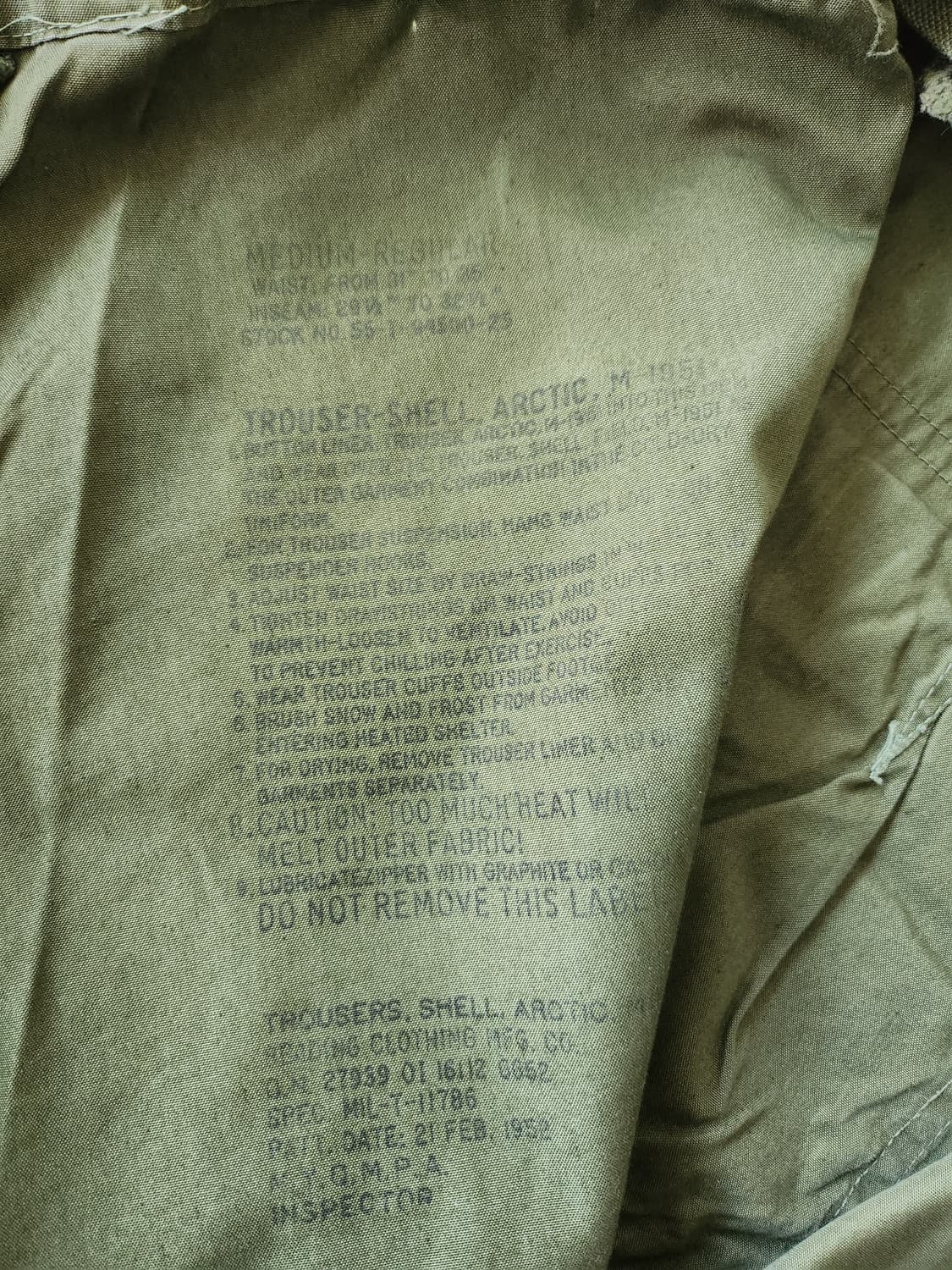 50s US army m51 arctic trosuer 상품이미지3