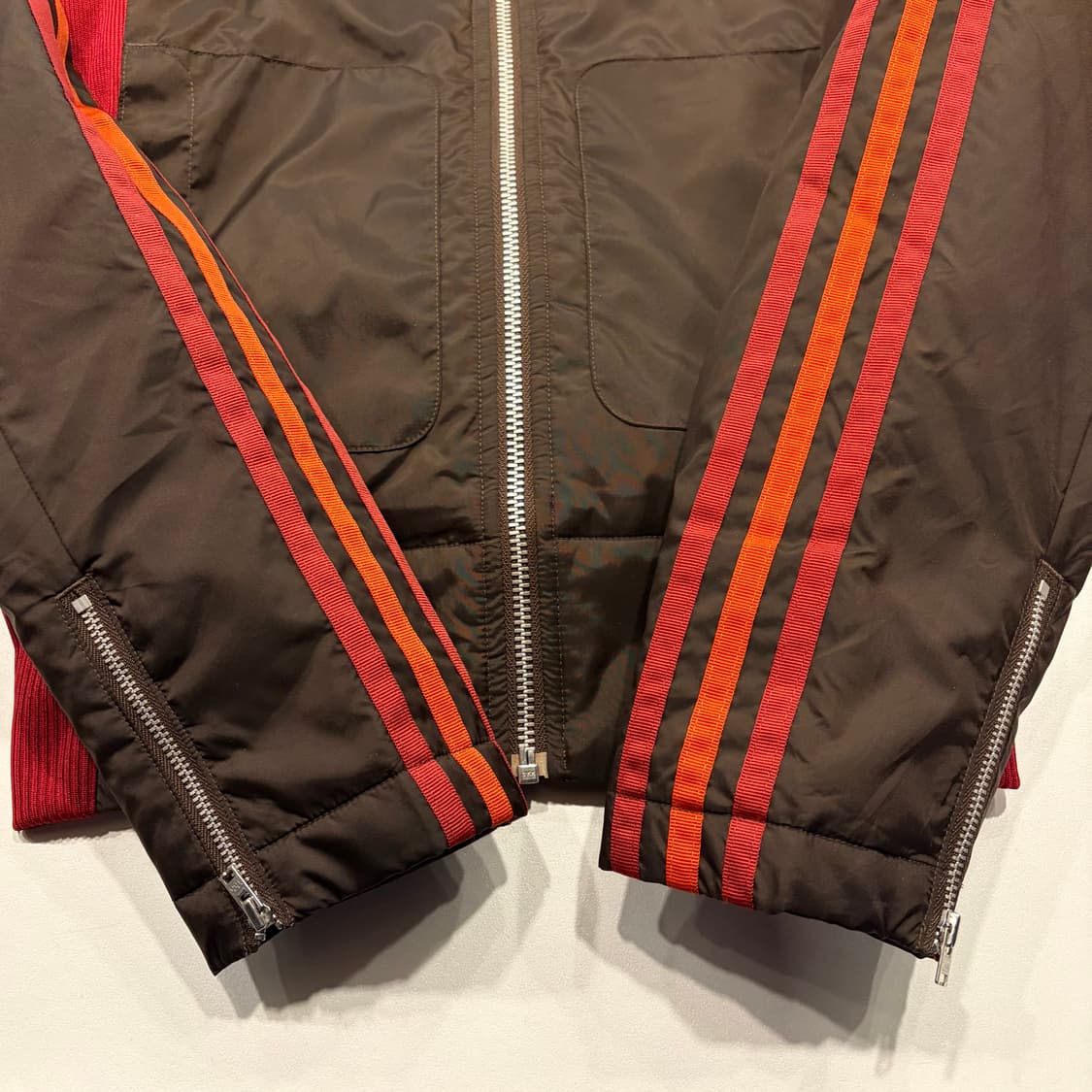 [85] 00s 아디다스 Y2K 삼선 트랙탑 점퍼 브라운/레드 C80 상품이미지6