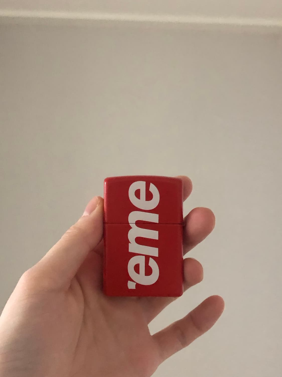 슈프림 로고 지포 레드 상품이미지2