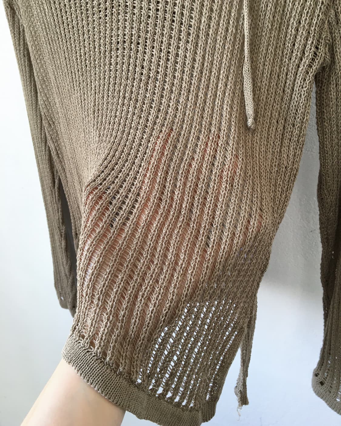 Khaki brown net hood 상품이미지3