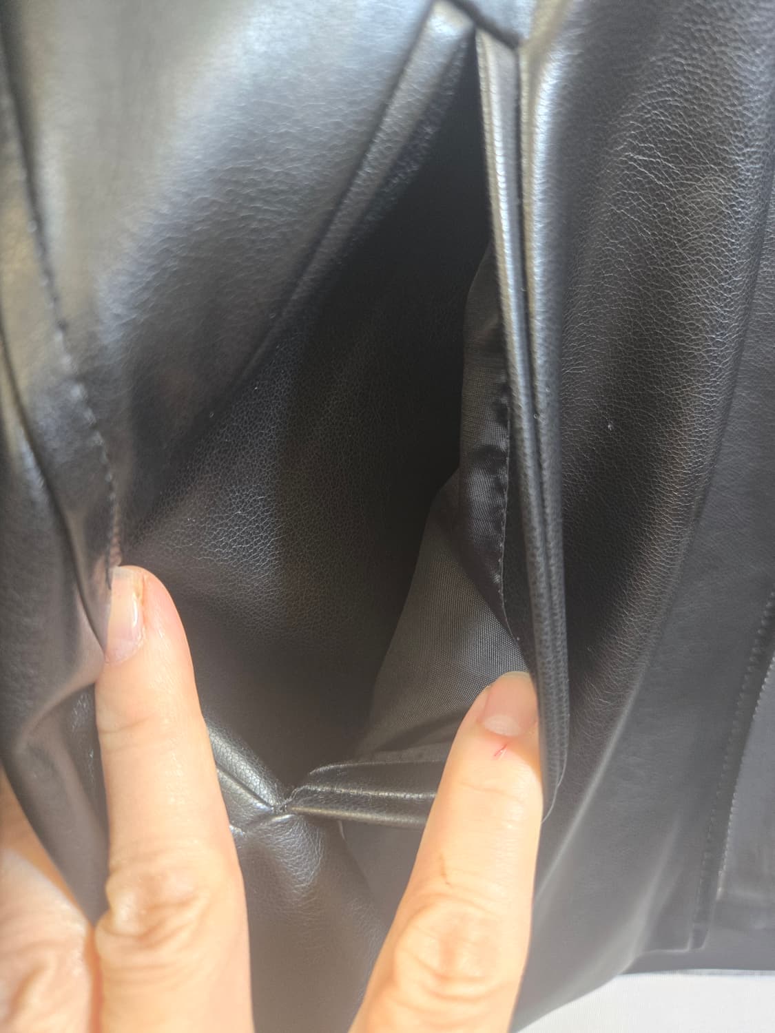 온앤온 블랙 레더 크롭 자켓 상품이미지9