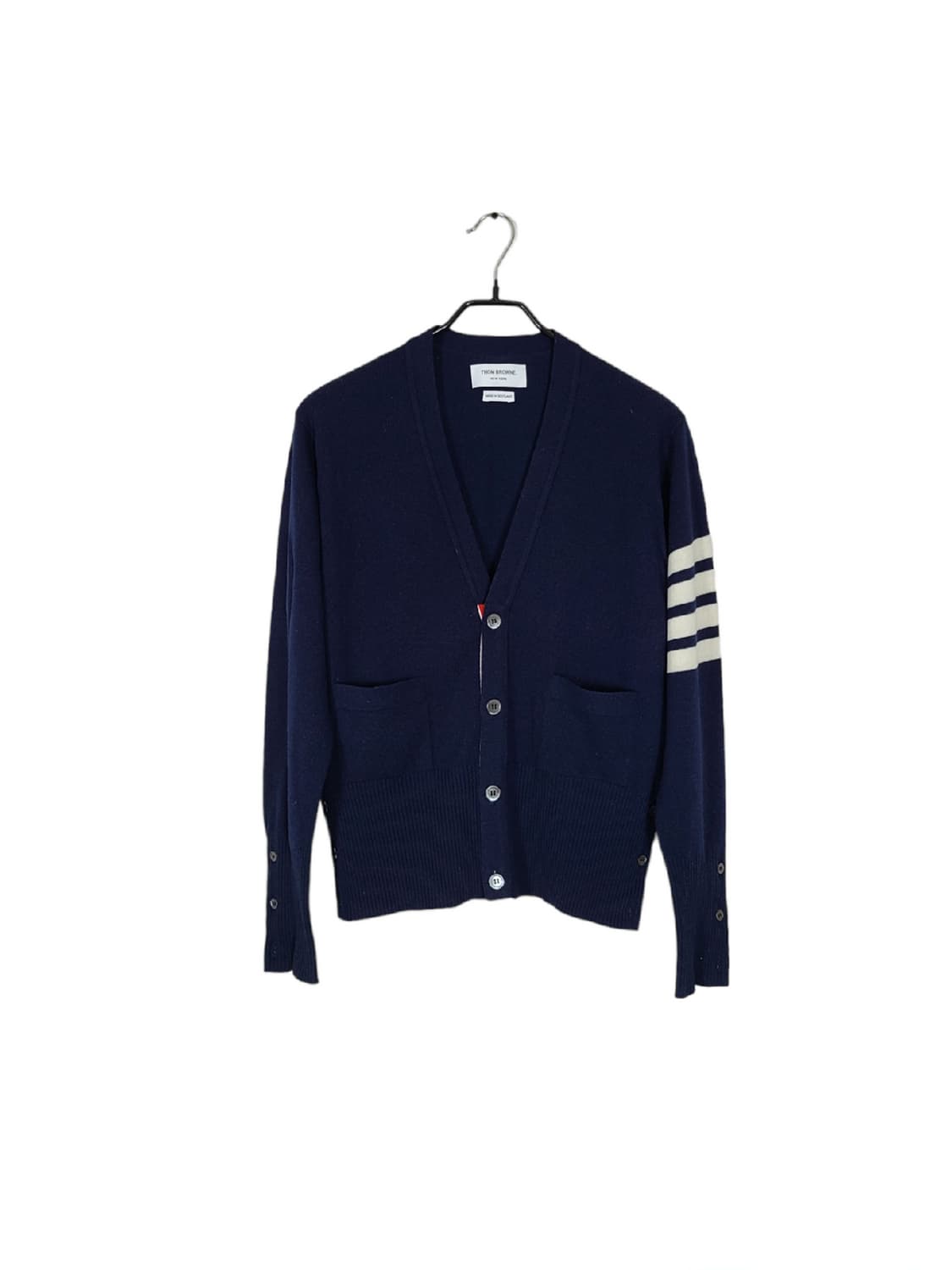 톰브라운 4바 캐시미어 가디건 네이비 상품이미지1