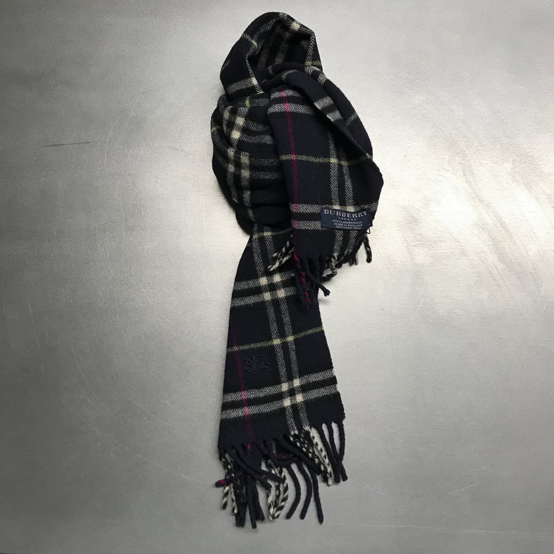 버버리 정품 램스울 머플러 네이비 상품이미지1