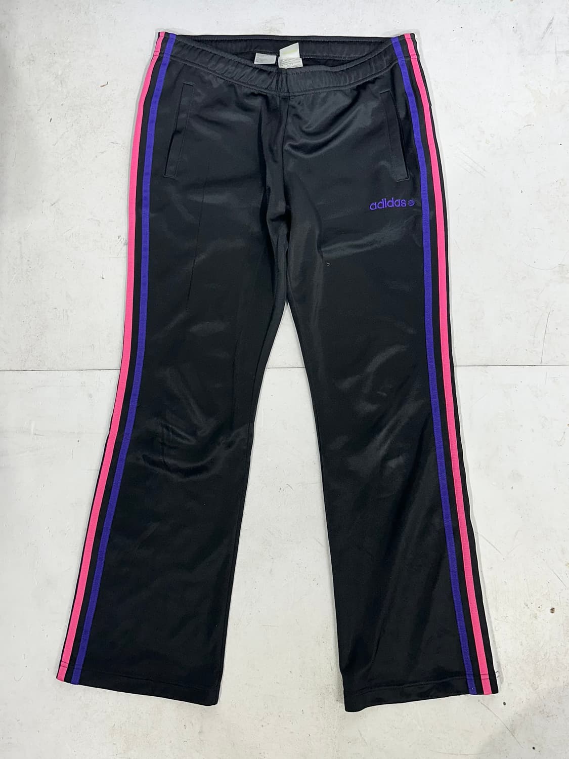 아디다스 블랙 삼선 사이드 라인 와이드 추리닝 트레이닝 팬츠 M  상품이미지4