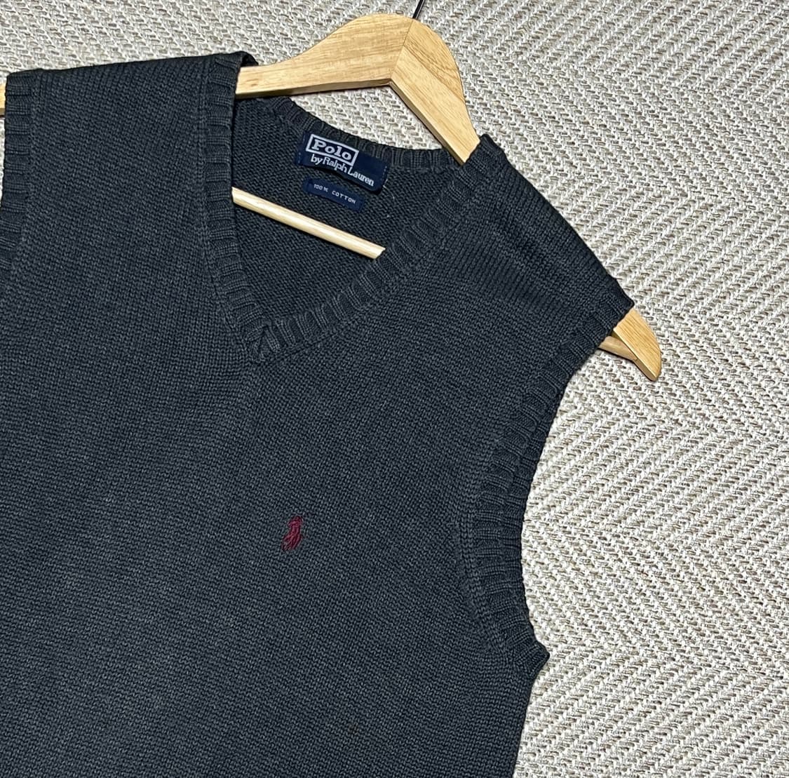 공용 폴로랄프로렌 버건디포니 니트 베스트 조끼 프리 상품이미지7