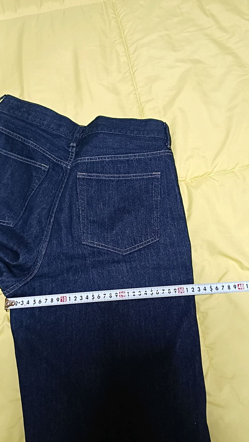 유니클로 와이드청바지 실측31인치 기장105 상품이미지7