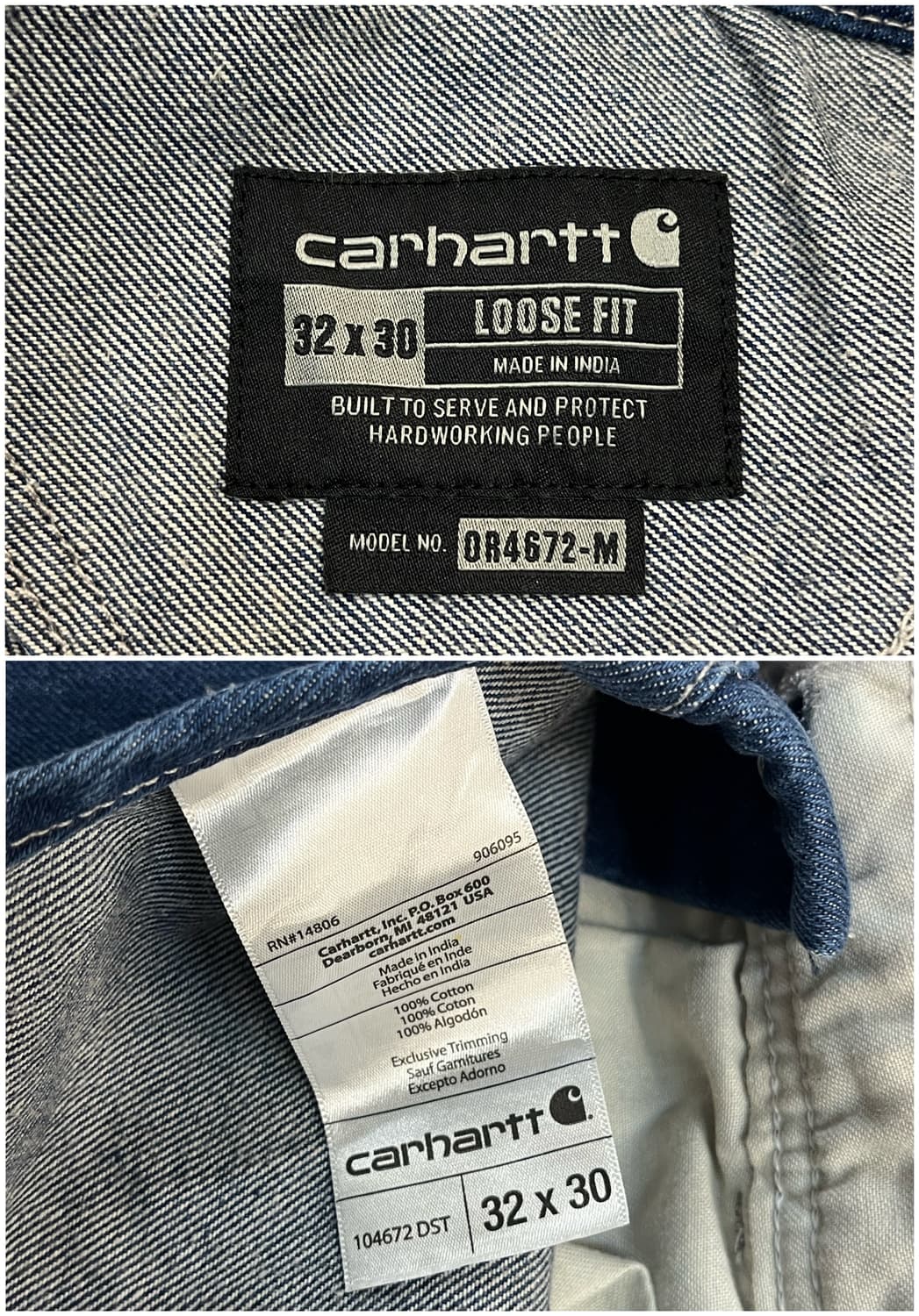 칼하트 데님 오버롤 팬츠 32X30 #csz2482 상품이미지3